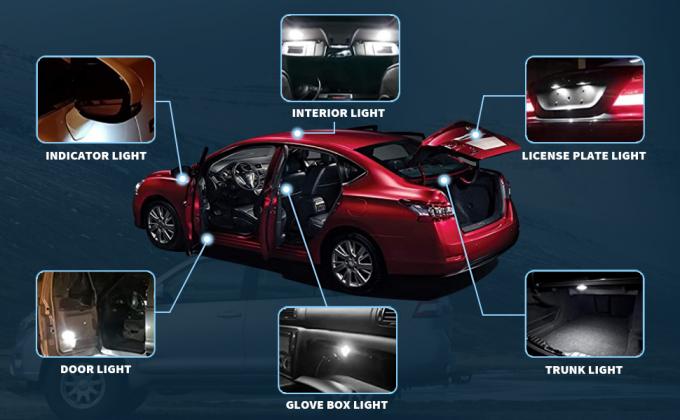 194 Otomotiv LED Ampuller 6500K Kama T10 SMD 5050 Cips 8