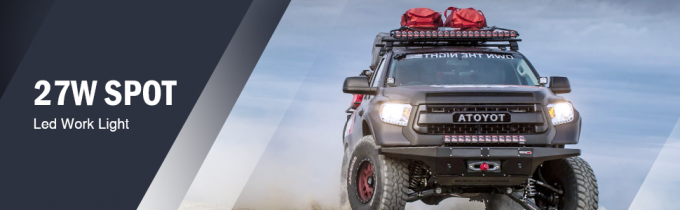 27W Spot Led Off Road Işıkları Kamyon SUV için Süper Parlak Sürüş Sis Lambası 0