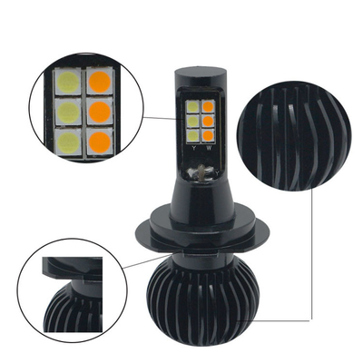 H1 H3 H4 H7 H8 H11 9006 880 Led Flaş Ampul İki Renkli Evrensel Led Sis Farları