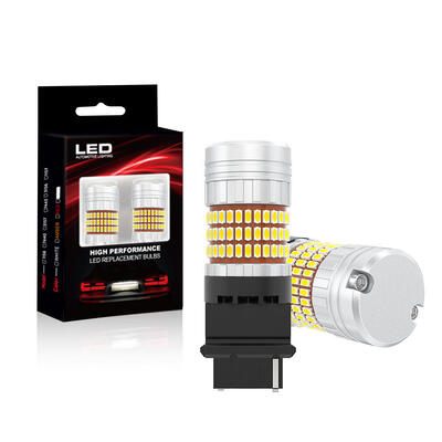 satın al CANBUS LED Bulbs Built-in Resistor 3156 3157 3156K P27W T25 With 3014 LED Chips 27W 1000LM White Amber for 12V Turn Signal Light online manufacture