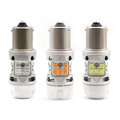 satın al T3 Error Free 1156 BA15S BAU15S Light Bulb 12V 24W White Amber Red Car Motorcycle LED Turn Signal Lights With Ceramics online manufacture