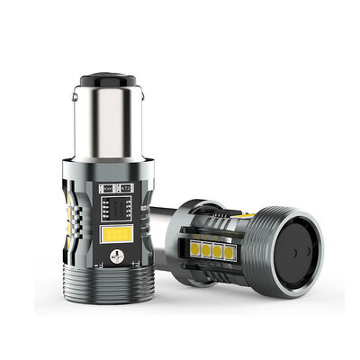 satın al En Çok Satılan CB7 1157 W/Y Switchback LED ampul BAY15D BA15D Signal Fren Işıkları için Çift Renkli Canbus 28W 2500LM online manufacture