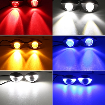 Özel 300LM 6000K Motosiklet LED Farlar Hawk Eye Lights 10SMD
