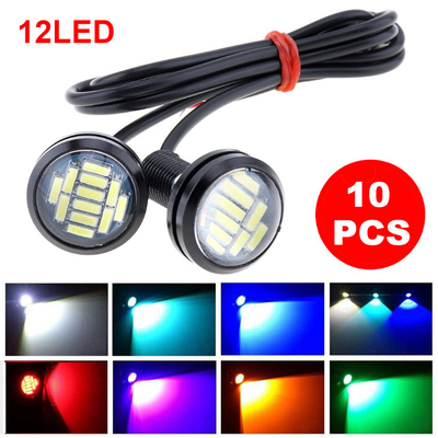 Yüksek Güçlü 12v Motosiklet LED Farlar 23MM-4014 Lens Vurgulama Kartal Gözü Led Işık