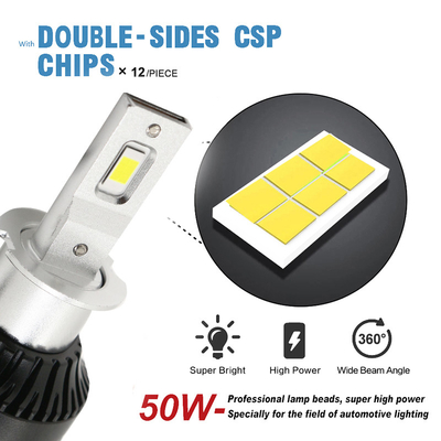 Araba farları H3 6500K 12-36V LED kafa lambası Ampul ürün sistemi Ve 3000LM 30W ön sis lambası