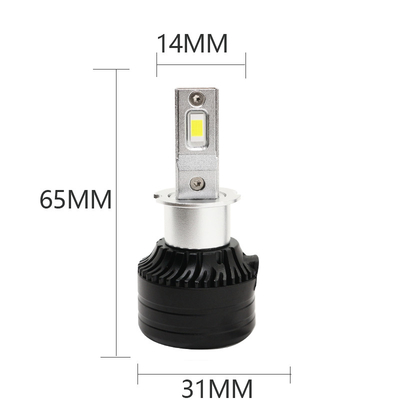 Araba farları H3 6500K 12-36V LED kafa lambası Ampul ürün sistemi Ve 3000LM 30W ön sis lambası