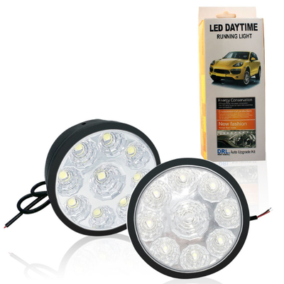 12V 5050 Sürüş Araba Sis Lambası Led Ampul Yuvarlak Led Gündüz Çalışan Işık