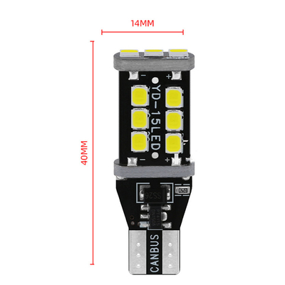 W6W WY16W 15 SMD Otomotiv LED Far 2835 Stop Lambası T15 Araba Led Işık