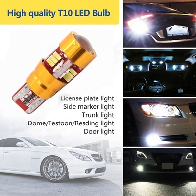 12V Canbus T10 3014 27SMD Araba Ampulleri Kamyonlar için LED Dome Okuma Park Rezerv Işık