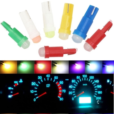 Arabalar için 12v led gösterge ışıkları T5 COB 1SMD 3D Kırmızı/Yeşil/Sarı/Mavi/Beyaz LED