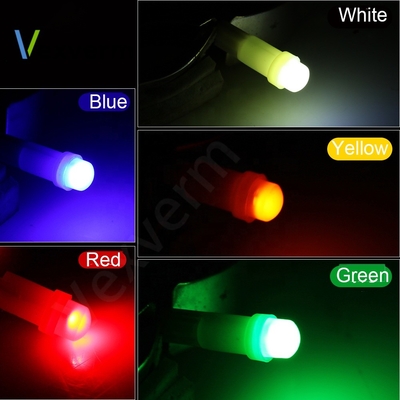 Arabalar için 12v led gösterge ışıkları T5 COB 1SMD 3D Kırmızı/Yeşil/Sarı/Mavi/Beyaz LED