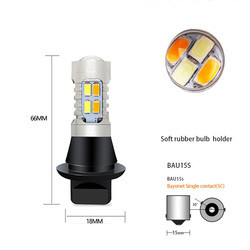 5630 20SMD Led Dönüş Sinyali Ampüller Çift Renk 7440 T20 BA15S 1156 BAU15S