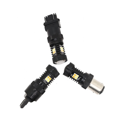 Çift Renkli Beyaz Sarı 12V Switchback LED Fren Dönüş Sinyali Işıkları 1157 3157 7443 3030 16SMD
