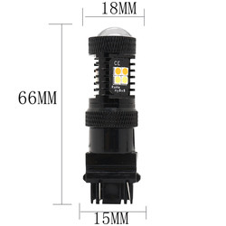 Çift Renkli Beyaz Sarı 12V Switchback LED Fren Dönüş Sinyali Işıkları 1157 3157 7443 3030 16SMD