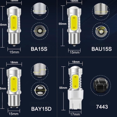 Araba 7.5W 12V için 6000K Otomatik Evrensel LED Fren Dönüş Sinyali Işıkları