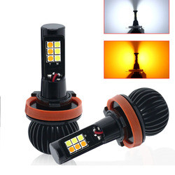 H1 H3 H4 H7 H8 H11 9006 880 Led Flaş Ampul İki Renkli Evrensel Led Sis Farları