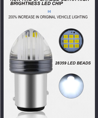 Led 2835 12V Canbus Ampul Fren Işığı ile Yüksek Güçlü LED Fren Dönüş Sinyali Işıkları 1156