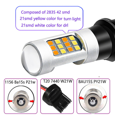 OEM Oto 1157 Led T20 Led Fren Ve Dönüş Sinyali Işıkları 2835 7443 Araba Beyaz Yanıp Sönen Işıklar