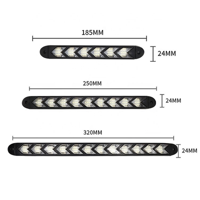 Su geçirmez Ok LED Gündüz Çalışan Işık DC 12V Sıralı Led Dönüş Sinyalleri 8000K