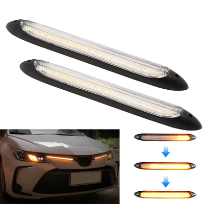 2 Renk Sıralı Esnek Araba Far LED Tüp Şerit DRL Gündüz Koşusu