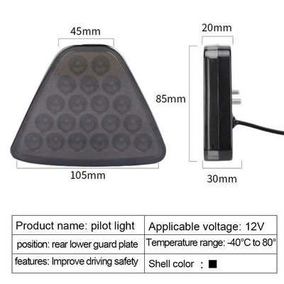 1000lm Modifiye Pilot Araba Işıkları RGB Uzaktan Uyarı Flaş Kuyruk Işığı 2835 LED Çip