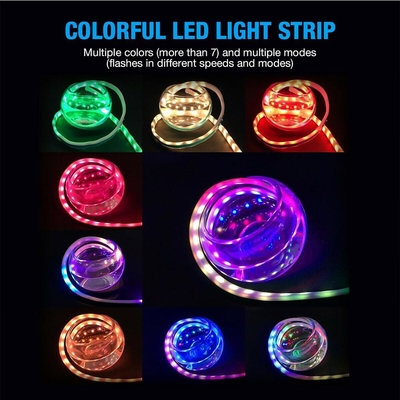 APP Kontrolü DRL LED Gündüz Çalışan Işık Evrensel Neon Su Geçirmez Switchback RGB