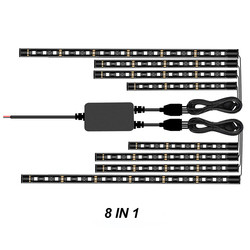 Dash Altında Motosiklet Rgb Led Araç Kiti APP Kablosuz ile Atmosfer Neon Süslemeleri