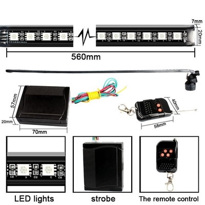 DC12V Suya Dayanıklı SMD5050 Kitt Uzaktan Kumandalı Araba Işık Çubuğu