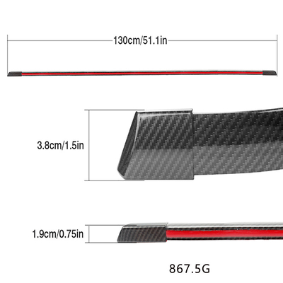 IP65 Suya Dayanıklı Otomotiv Led Fren Işık Şeritleri 2835 Karbon Fiber