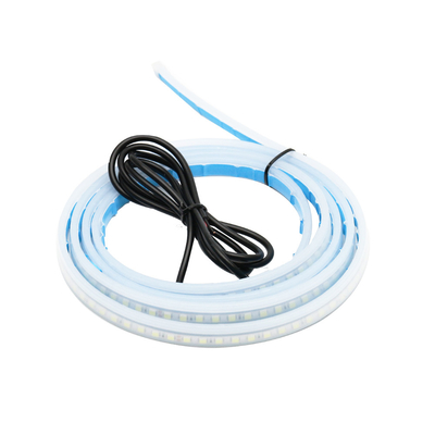 2 adet 12V Esnek Su Geçirmez Araba Far LED Tüp Şerit Dönüş Sinyali Fren Akış Kılavuz Işıkları DRL