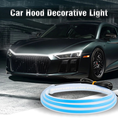 2 adet 12V Esnek Su Geçirmez Araba Far LED Tüp Şerit Dönüş Sinyali Fren Akış Kılavuz Işıkları DRL