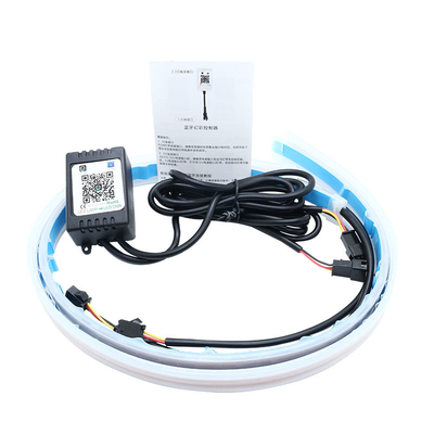 Neon Su Geçirmez Switchback Otomatik Gündüz Farları RGB APP Kontrol DRL 12 volt