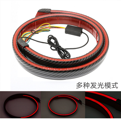 Airman için 5W 12V Araba Esnek Led Kuyruk Işık Karbon Fiber