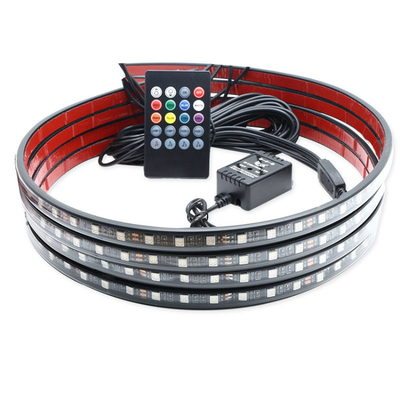 Renkli Ses Kontrolü Ambiyans Araba Far Led Şerit Dekoratif RF Rgb 5050