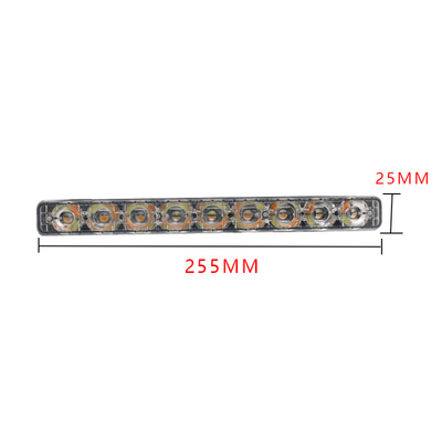 ABS Lensli Alüminyum Otomobil Drl Araba Far Led Tüp Şerit İki Renk