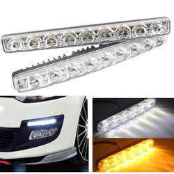 ABS Lensli Alüminyum Otomobil Drl Araba Far Led Tüp Şerit İki Renk