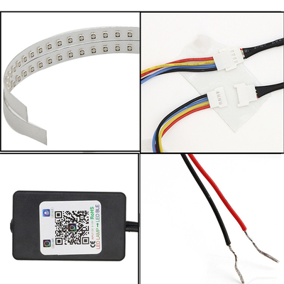 IP 67 LED Araba Ortam Işıkları APP Kontrol Far Angel Eye Kitleri 360 Derece SMD Demon Halo Yüzük Kiti