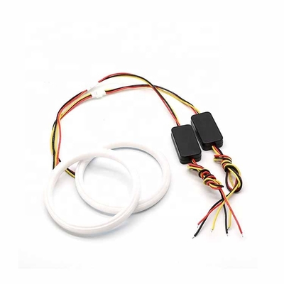 4014 LED Araba Ortam Işıkları 60mm DRL Koşu Işık Çift Renkli Led Angel Eyes Kiti