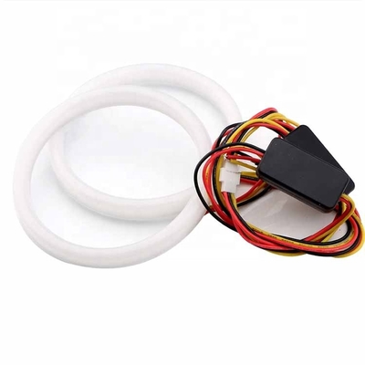 4014 LED Araba Ortam Işıkları 60mm DRL Koşu Işık Çift Renkli Led Angel Eyes Kiti