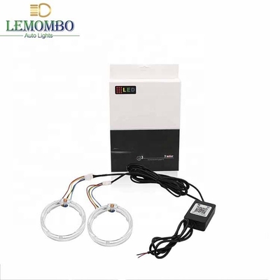 DRL RGB Halo Yüzükler Araba İç Led Ortam Işıkları CCFL Angel Devil Eyes 80mm 95mm 105mm 110mm