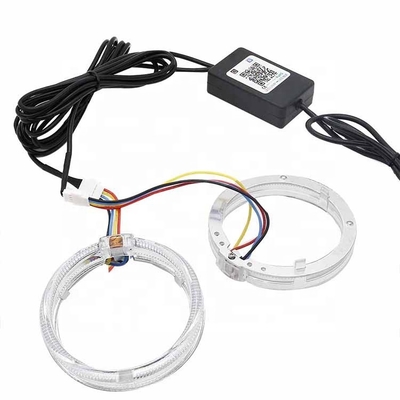 DRL RGB Halo Yüzükler Araba İç Led Ortam Işıkları CCFL Angel Devil Eyes 80mm 95mm 105mm 110mm