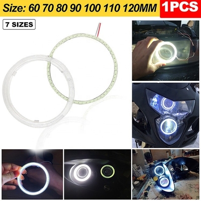 Motosiklet DRL LED Araba Ortam Işıkları Sis Lambası COB 60mm 70mm 80mm 90mm 100mm 110mm