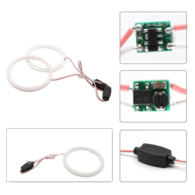 Pamuklu Işık Cob Led Angel Eyes Araba Far Diyafram 70 MM KIRMIZI MAVİ Sis Lambası 12-18 V 60 MM 80 MM