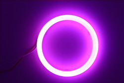 Pamuklu Işık Cob Led Angel Eyes Araba Far Diyafram 70 MM KIRMIZI MAVİ Sis Lambası 12-18 V 60 MM 80 MM