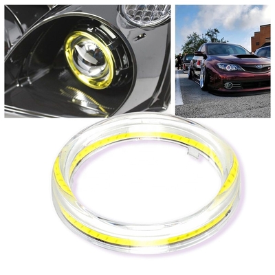Araba Far Cob 90mm Angel Eyes KIRMIZI MAVİ Sis Lambası 12-18V