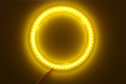 Araba Far Cob 90mm Angel Eyes KIRMIZI MAVİ Sis Lambası 12-18V