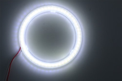 Araba Far Cob 90mm Angel Eyes KIRMIZI MAVİ Sis Lambası 12-18V