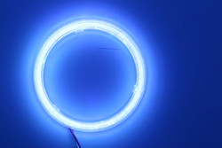 Cob Angel Eyes LED Araba Ortam Işıkları 100MM KIRMIZI MAVİ Sis Lambası 12-18V