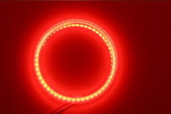 Cob Angel Eyes LED Araba Ortam Işıkları 100MM KIRMIZI MAVİ Sis Lambası 12-18V