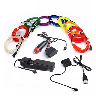 RGB Neon Dekoratif EL Tel Araba İç Atmosfer Işıkları USB DIY soğuk ışık hattı